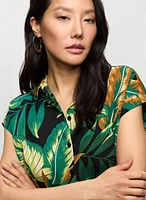 Blouse à palmiers et cordon