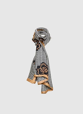 Mixed Print Houndstooth Scarf