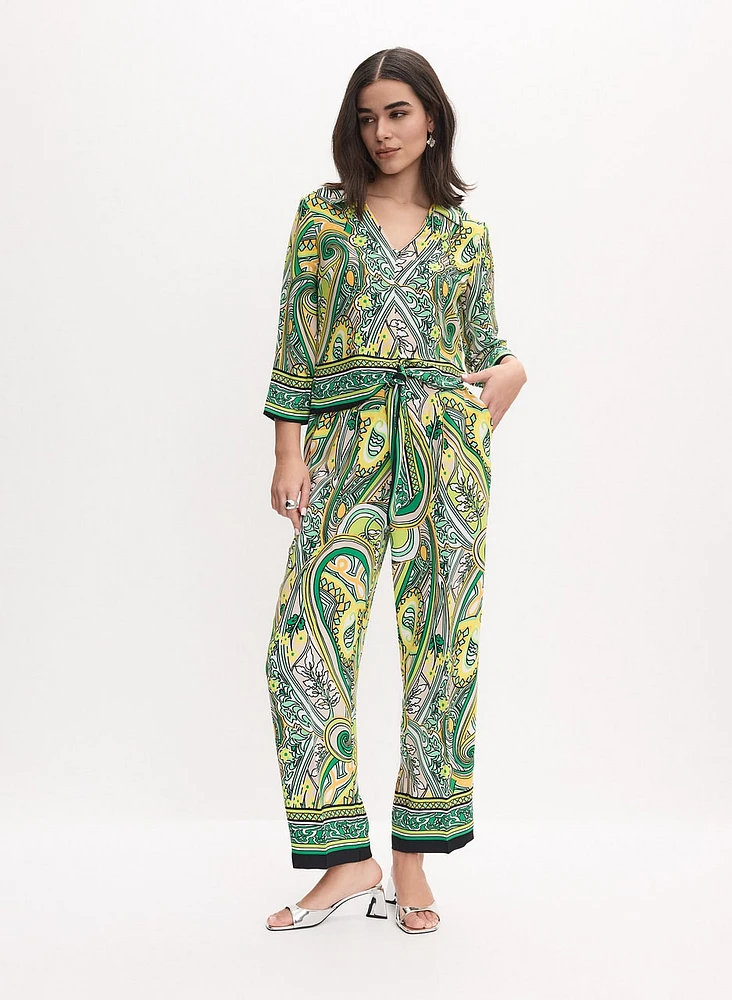 Joseph Ribkoff - Paisley Straight Leg Pants