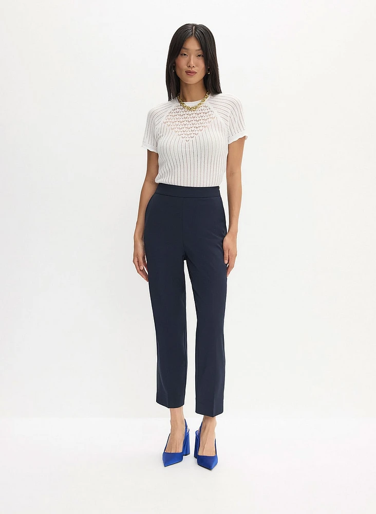 Side Zipper Straight Leg Pants