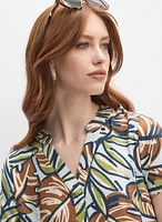 Robe à motif feuilles graphique