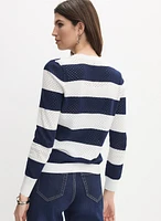 Stripe Knit Cardigan