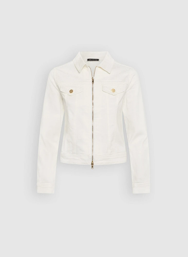 Zip Front Denim Jacket