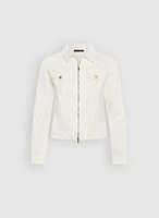 Zip Front Denim Jacket