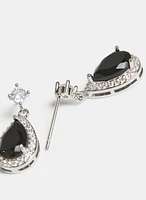 Boucles d'oreilles à pierre en goutte d'eau