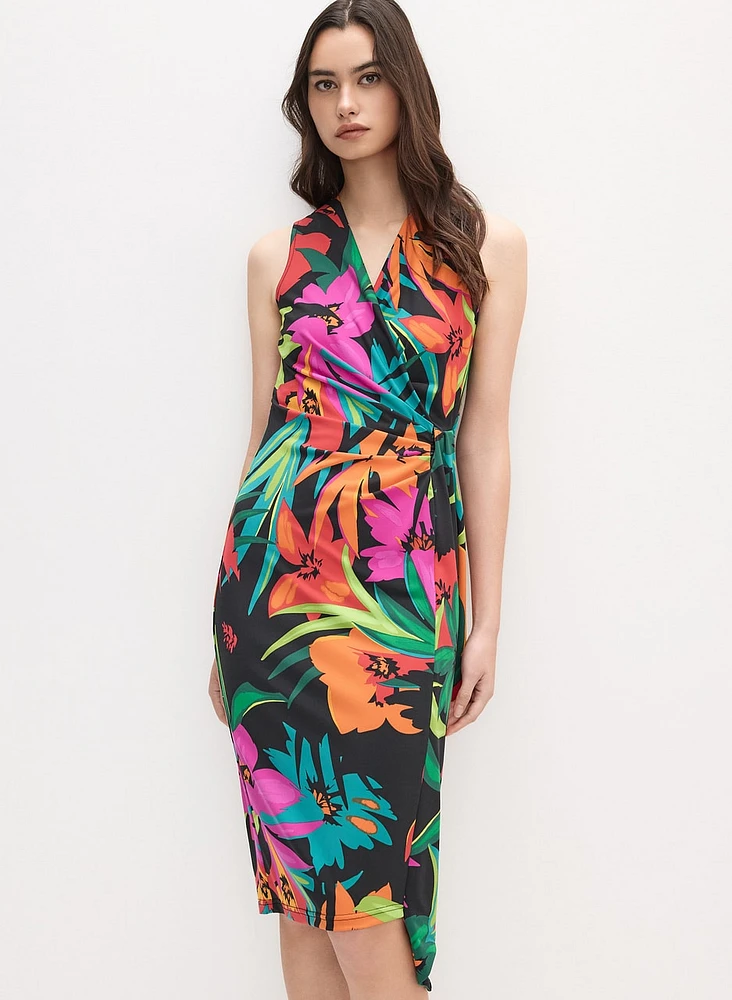 Joseph Ribkoff - Tropical Waterfall Flounce Dress