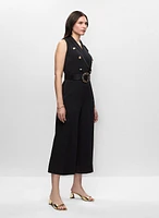 Double-Breasted Wide Leg Jumpsuit