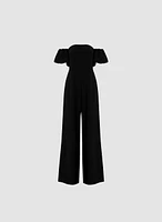 Puff Sleeves Wide Leg Jumpsuit