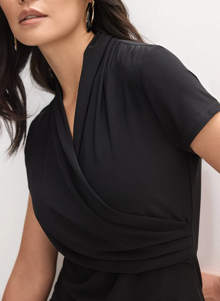 Joseph Ribkoff - Shawl Neck Wrap Top