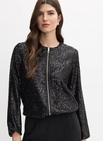 Sequin Bomber Jacket