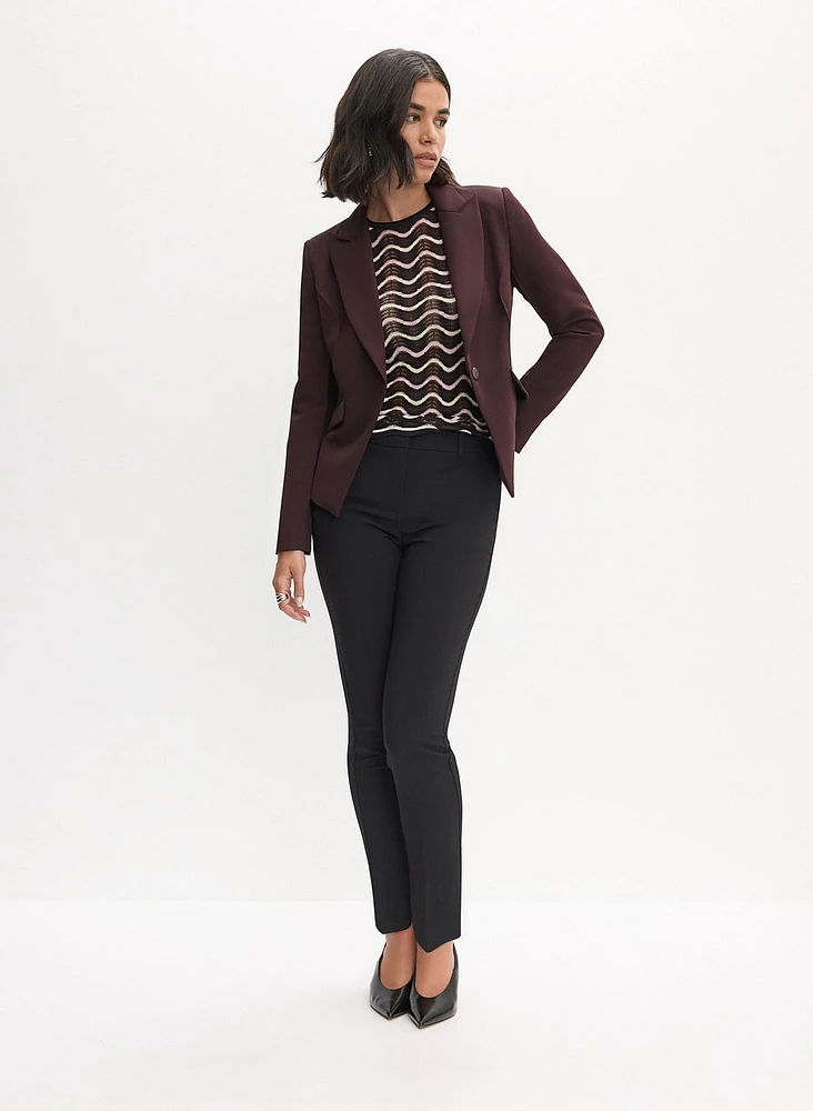 Single-Button Blazer & Giselle Cut Pants