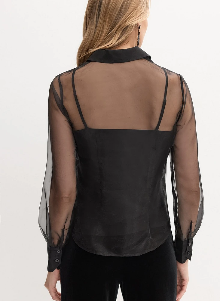 Sheer Organza Blouse