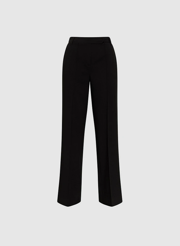 Wide-Leg Pintuck Pants