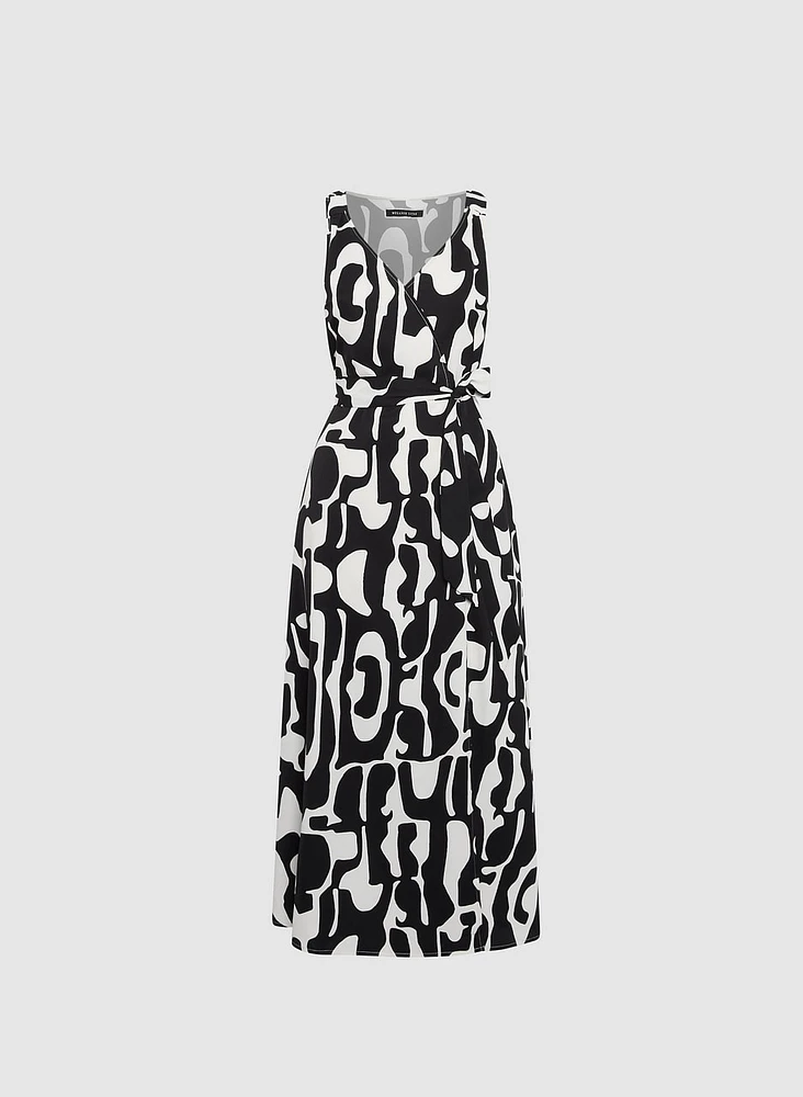 Geometric Print Midi Dress