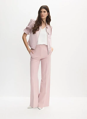 Ruffle Short Sleeve Jacket & Soho Wide Leg Pants