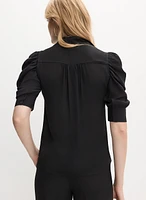 Blouse à col montant