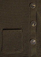 Cropped Crew Neck Cardigan