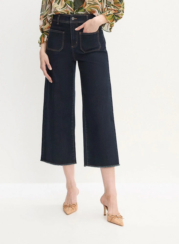 Wide Leg Culotte Jeans