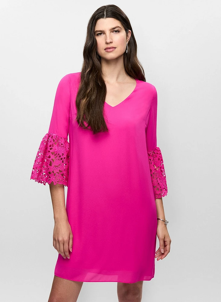 Joseph Ribkoff - Lace Bell Sleeve Dress