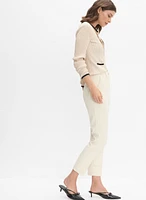 Pantalon droit à ourlet replié