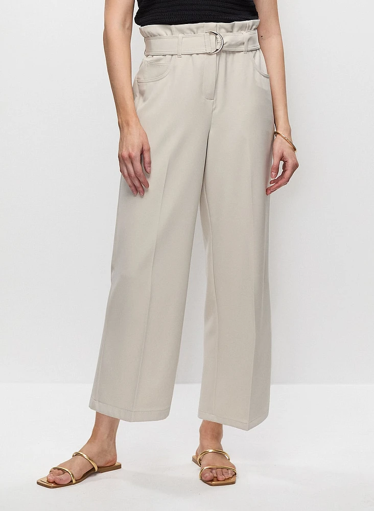 High-Rise Belted Pants