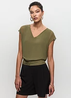 V-Neck Chiffon Blouse