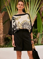 Graphic Floral Blouse