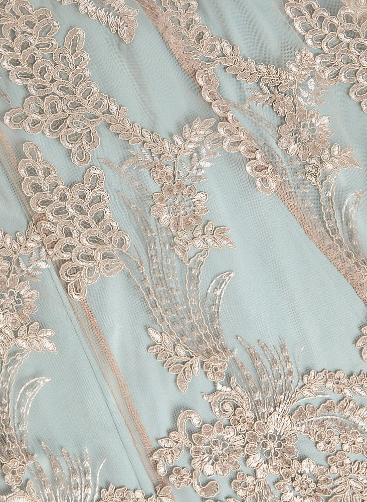 Lace Overlay Dress
