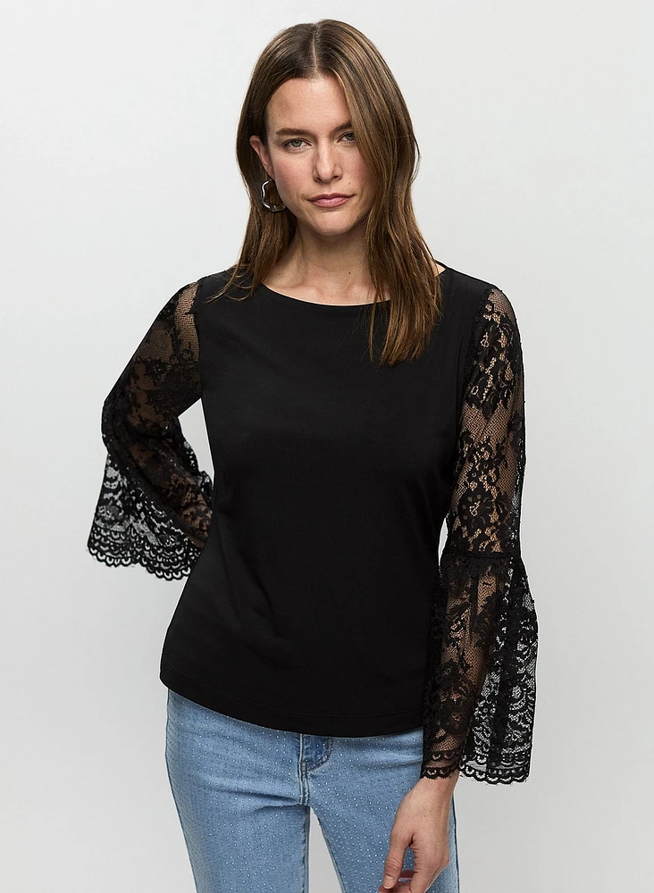 Lace Sleeve Top