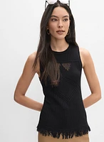 Mixed Knit Tank Top