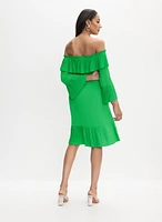 Joseph Ribkoff - Pleated Off-The-Shoulder Dress