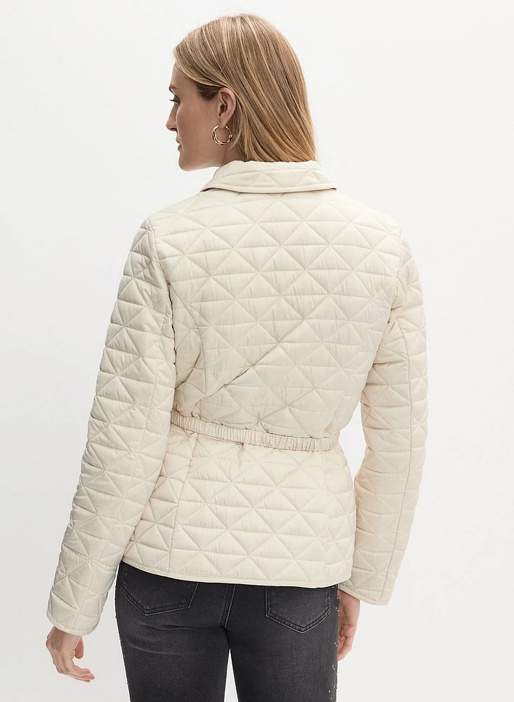 Manteau matelassé à ceinture