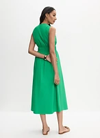 Joseph Ribkoff - Gathered Waist V-Neck Dress