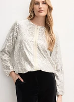 Sequin Zip Jacket