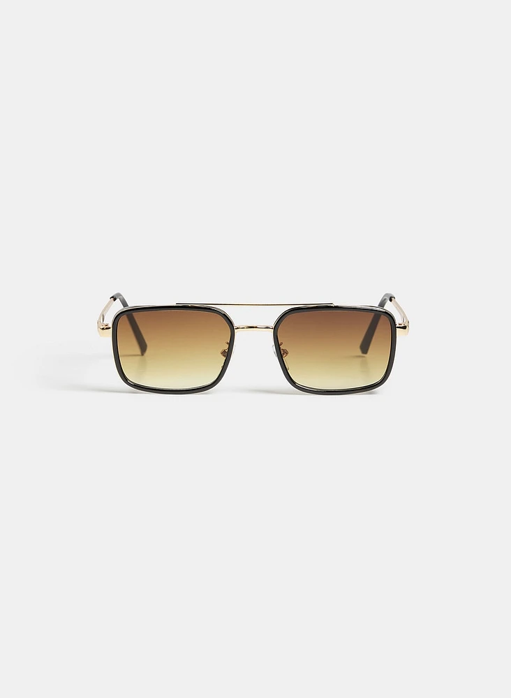 Rectangle Metal Sunglasses