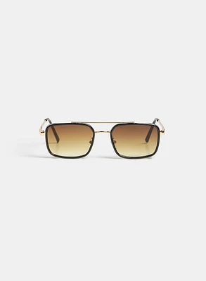 Rectangle Metal Sunglasses