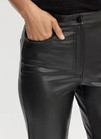 Straight Leg Vegan Leather Pants