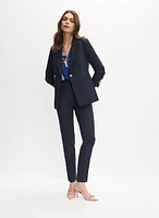 Embossed Button Blazer & Juliette Slim-Leg Pants