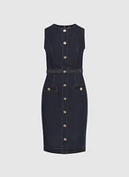 Belted Denim Dress