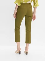 Cropped Slim-Leg Pants