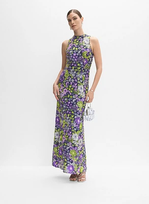 Sequin Embellished Floral Dress