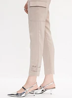 Satin Buckle Detail Cargo Pants