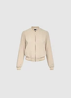 Contrast Trim Bomber Jacket