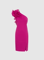 Ruffled One-Shoulder Dress