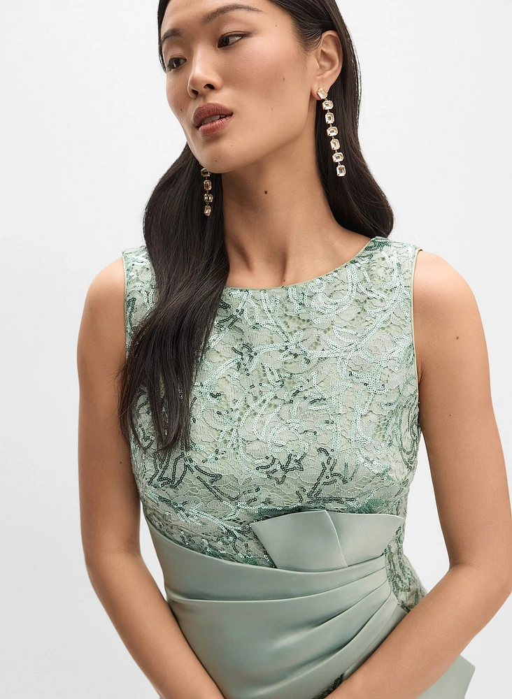 Sequined Ruffled Dress