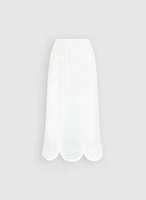 Scalloped Hem Maxi Skirt