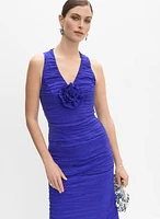 Robe en taffetas texturé