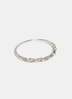 Bracelet jonc à liens et pierres