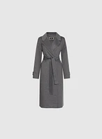 Belted Wool-Blend Coat