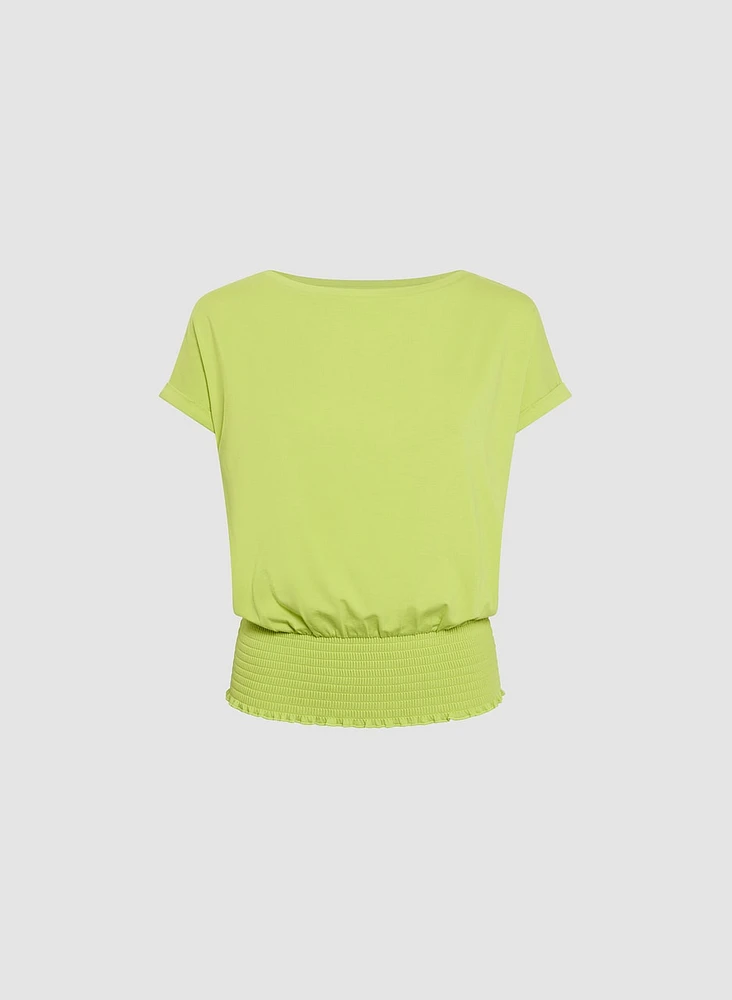 T-shirt Essentiels à ourlet fronc